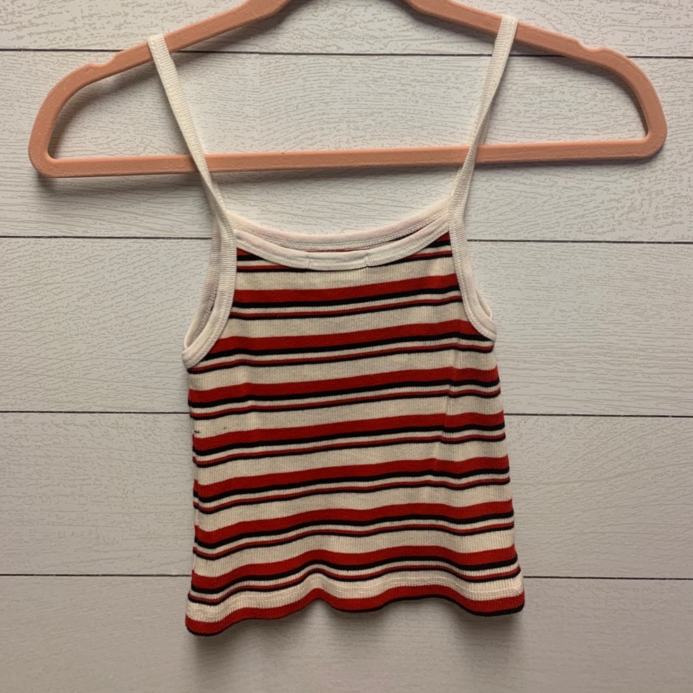 STRIPED CROPPED TANK TOP